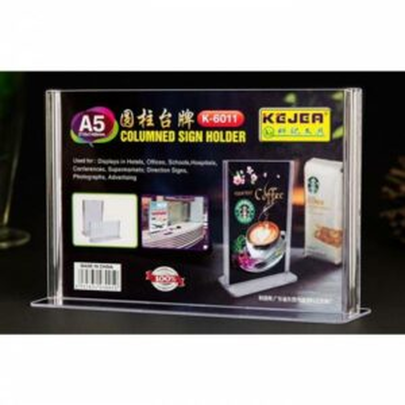 A5  acrylic display t-stand - landscape, , medium-null