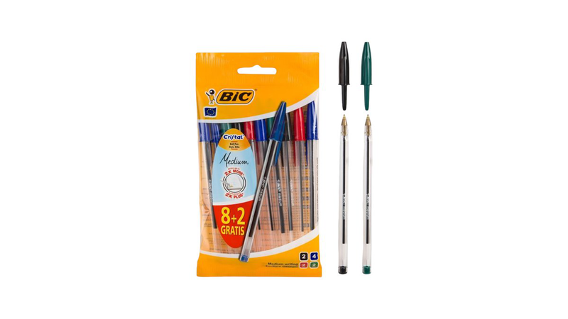 Στυλό bic cristal 4 χρώματα - 10 τμχ, , medium image number null