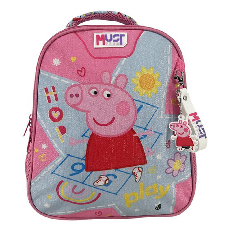Must junior backpack 27x10x31cm peppa pig, , medium-null