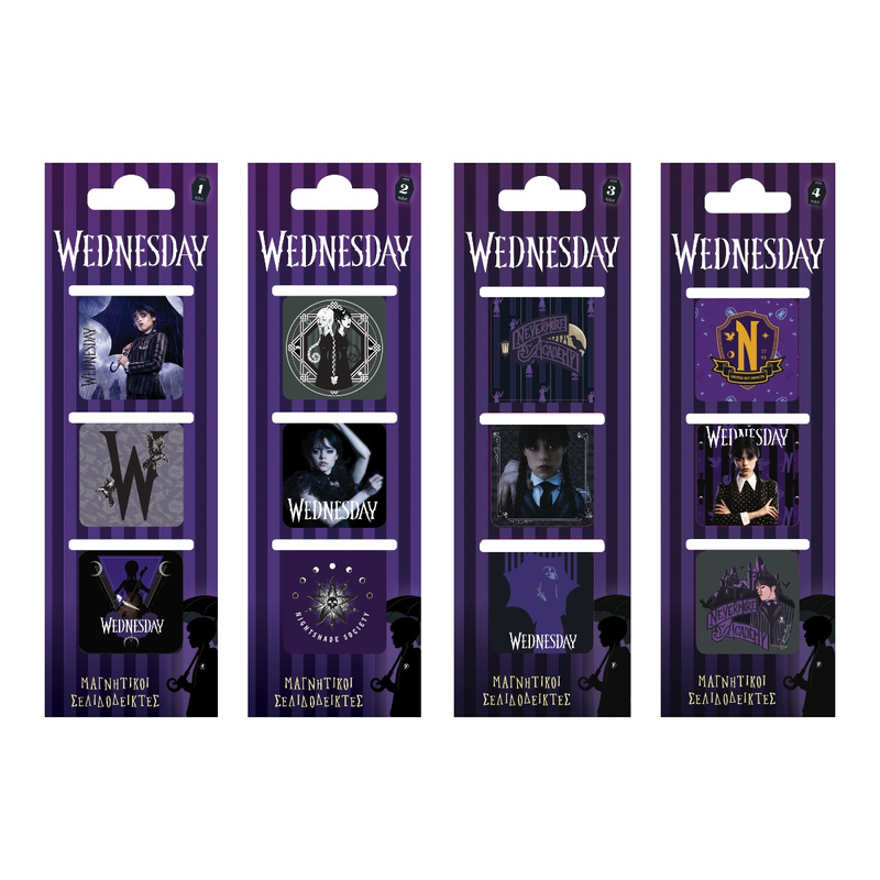 Magnetic bookmarks - wednesday 3, , medium-null