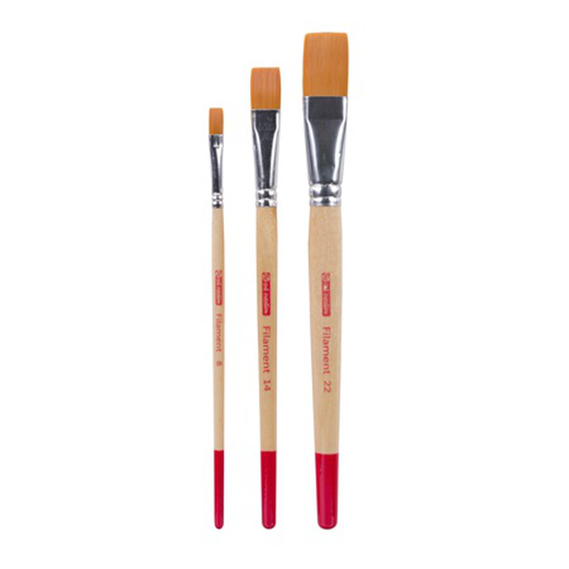 Art creation water colour brushes set 3 x flat, , medium-null