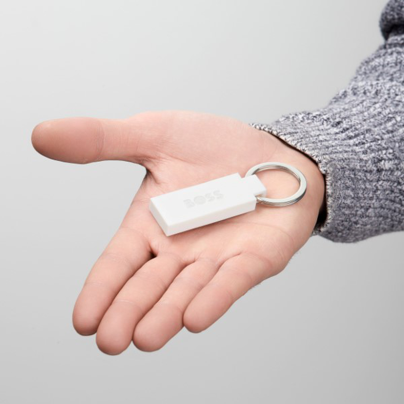 Boss key ring edge iconic white, , medium-null