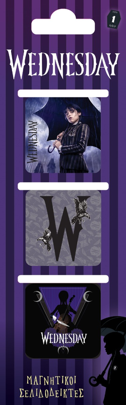 Magnetic bookmarks - wednesday 3, , medium-null