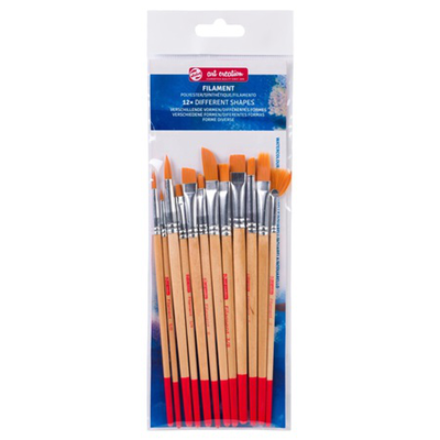 Art creation water colour brushes set 12 different shapes, , medium