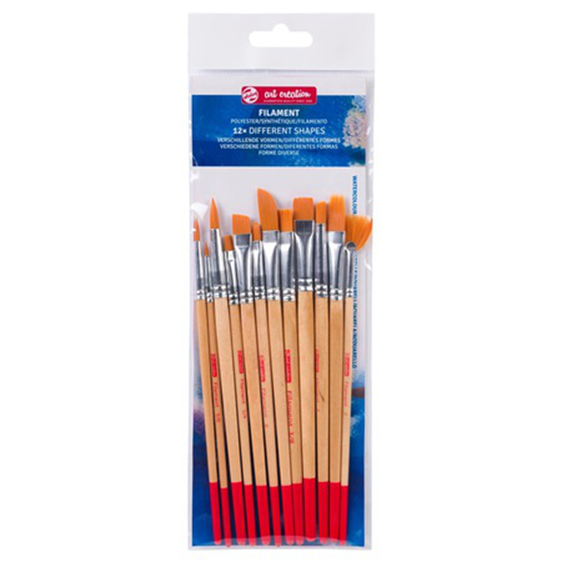 Art creation water colour brushes set 12 different shapes, , medium-null