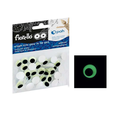 Selfadhesive wiggle eyes fluorescent 12mm 50pcs, , medium