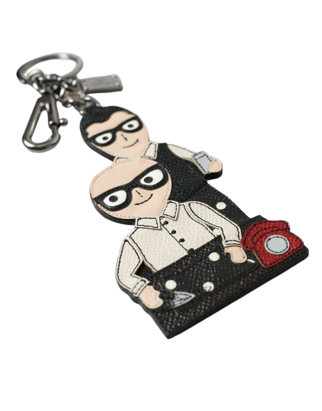 Leather dominico stefano #dgfamily logo badge keychain-null