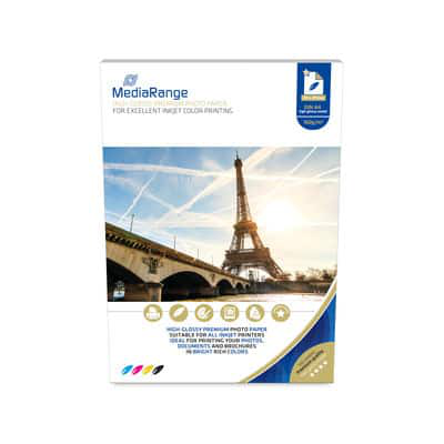 Mediarange premium glossy photo paper 160gr a4 100sheets mrink105, , medium
