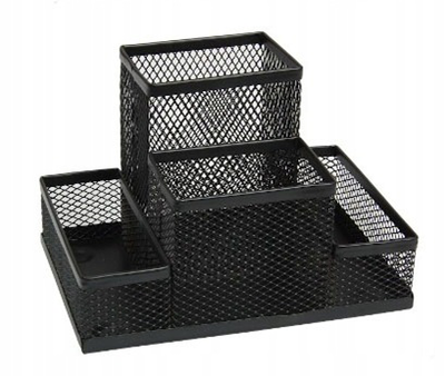 Premier desk organiser iron mesh black, , medium
