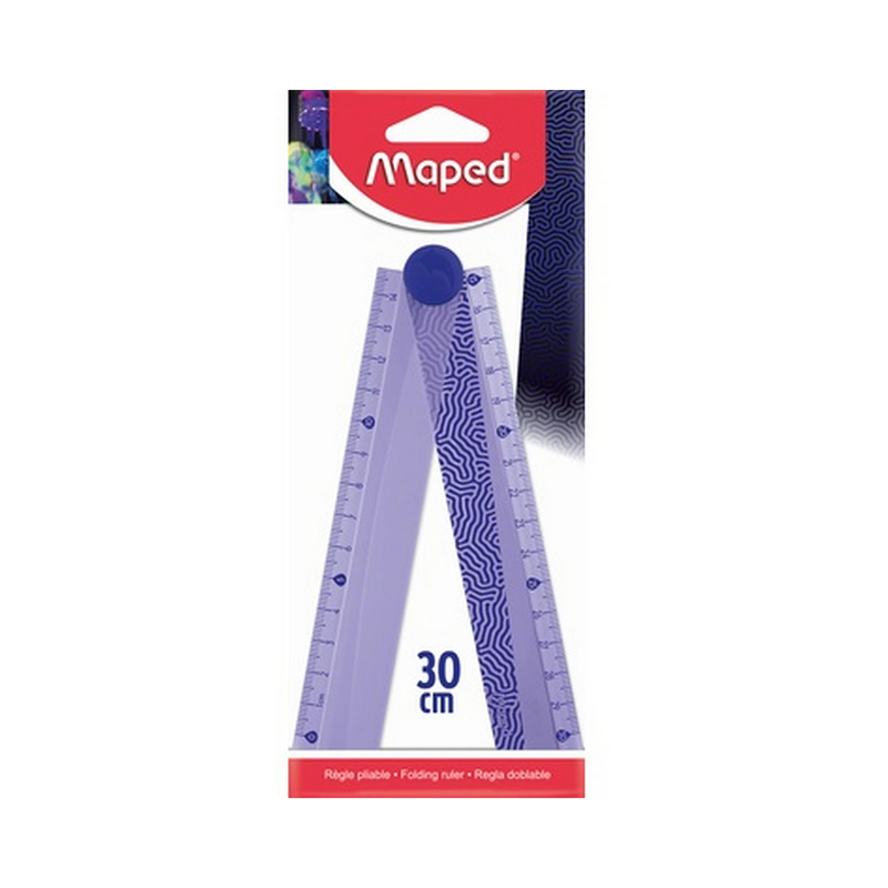 Maped purple folding ruler 30 cm, , medium-null