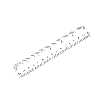 Διαφανής χάρακας 15cm, , medium