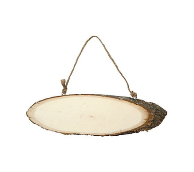 Wooden slice of tree trunk 23-28x9x1cm, , medium