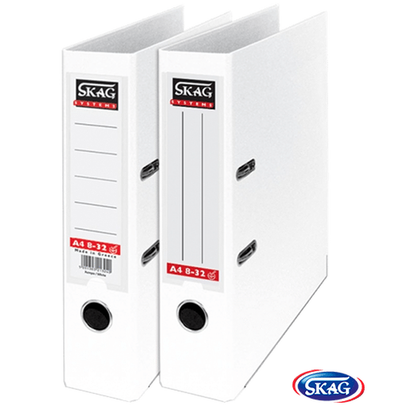 Skag premium box file a4 pvc 8cm white 8/32, , medium-null
