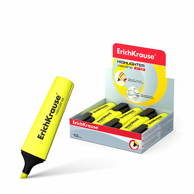 Roll over image to zoom in erichkrause highlighter visioline v-12 yellow 32496, Yellow, medium