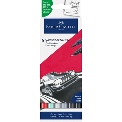 Gofa sketch marker 6ct set, car design, , medium