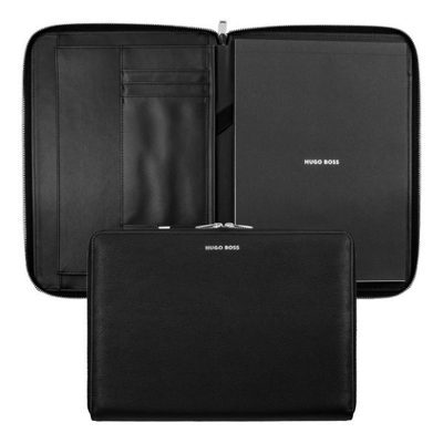 Hugo Boss conference folder zip a4 black