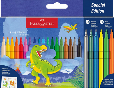 Faber castell filzstifie felt tip pens dinosaur, , medium