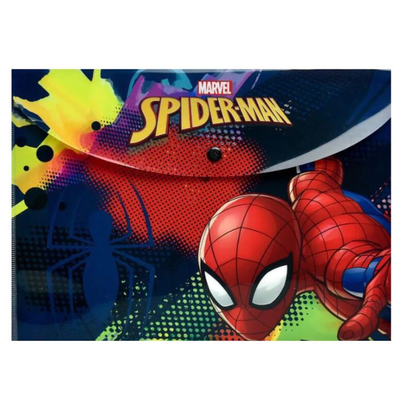Gim spiderman folder with button for paper a4, , medium-null