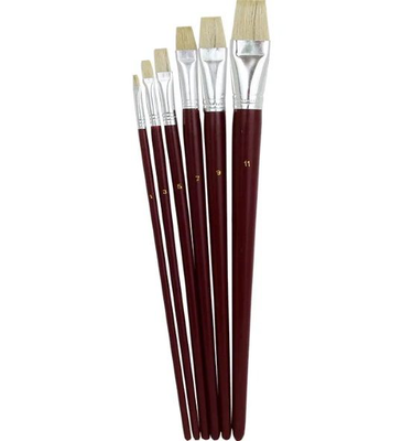 Oil flat brush set fiorello 6pcs, , medium