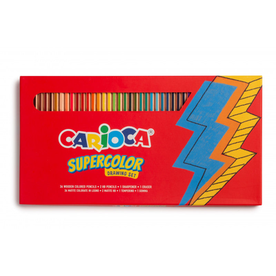 Supercolor drawig set x40 carioca, , medium