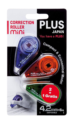 Plus correction roller mini set 3 pieces 4.2mmx6m 43-563, , medium