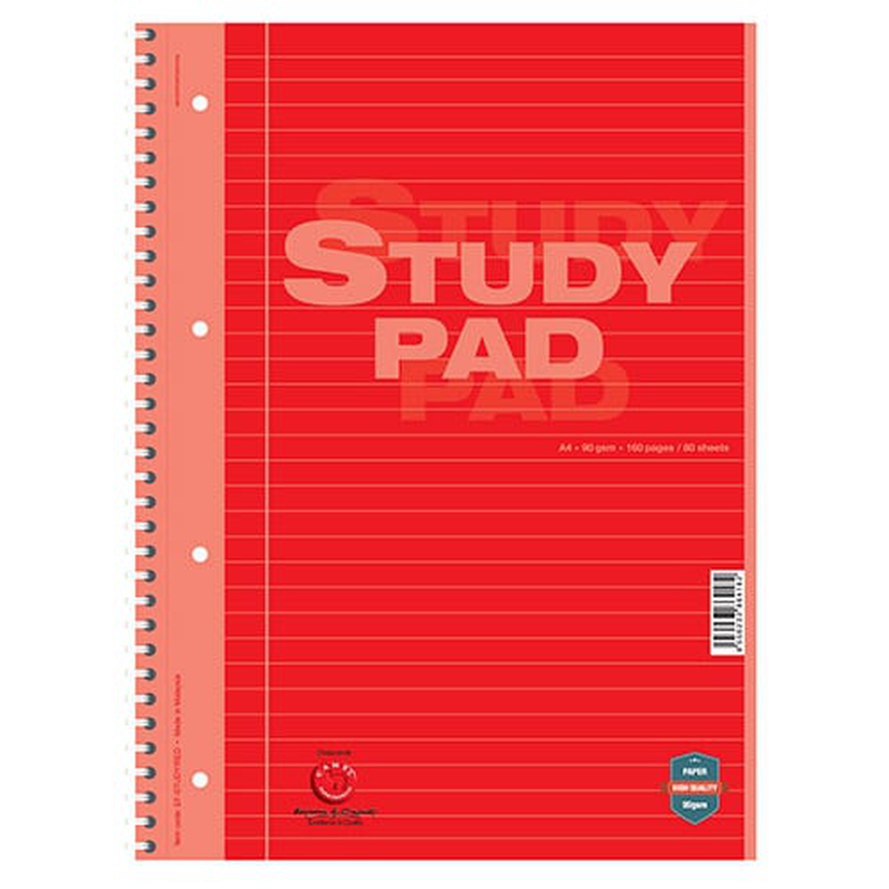 Camel study writing pad a4 90gsm 160p red, , medium-null