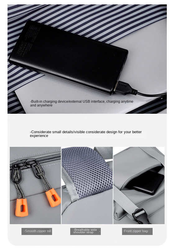 Product image: Urban edge trap backpack grey 15,6" with USB port-null