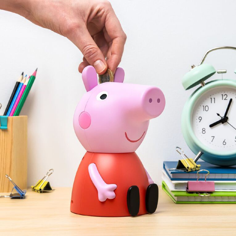 Paladone peppa pig shaped money box, , medium-null