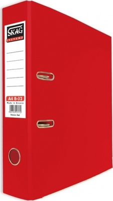 Skag box file 8cm a4 8-32 red, , medium