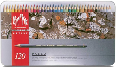 Caran d'ache pablo colored pencil set of 120 metal box (666.420), , medium