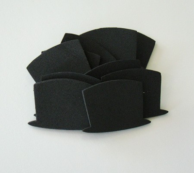 Foam snowman hat 3.5x3cm 10pcs, , medium