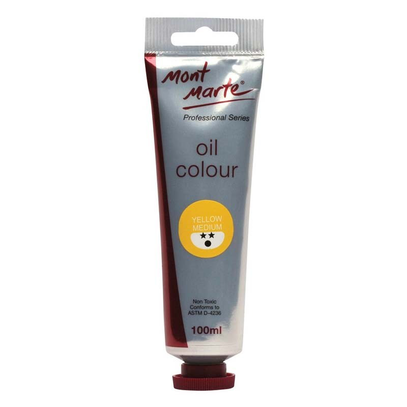 Oil paint 100ml mont marte - medium yellow-null