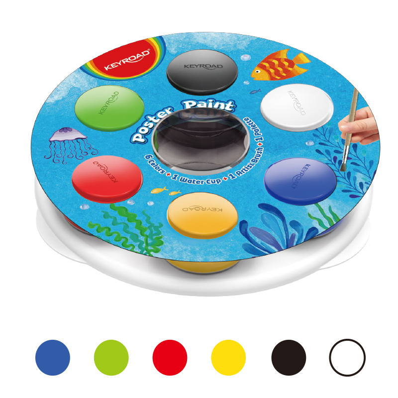 Poster colors 25ml 6p palette set, , medium-null
