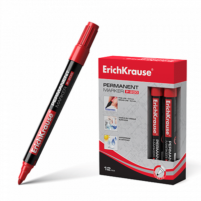 Erichkrause permanent marker p-200 red 4779, , medium