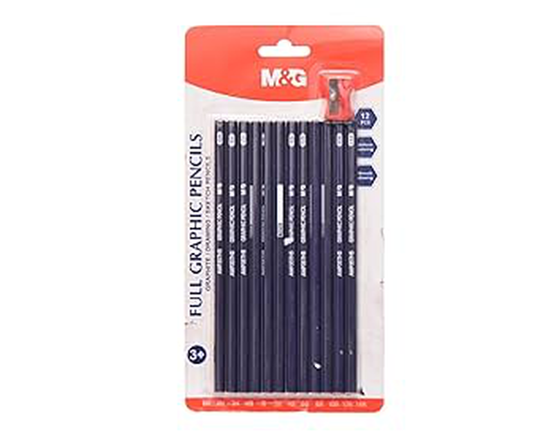 Product image: M&g graphite pencils 12pcs set with sharpener, , medium-null