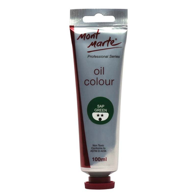 Oil paint 100ml mont marte - sap green, Sap, medium