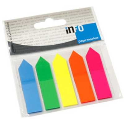 Info page marker film index 5x12x50mm arrow 5 x 25 sheets, , medium