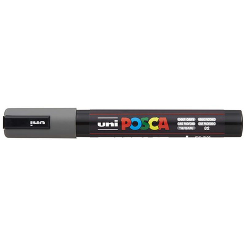 Uni posca bullet tip paint marker pc-5m 1.8-2.5mm deep grey, , medium-null