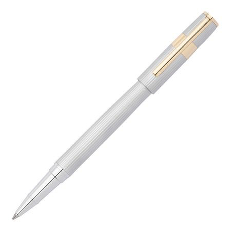 Product image: Hugo Boss rollerball pen gear pinstripe silver/gold, , medium-null