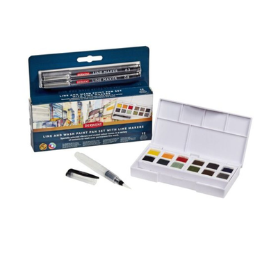Derwent line and wash mixed media paint set, , medium