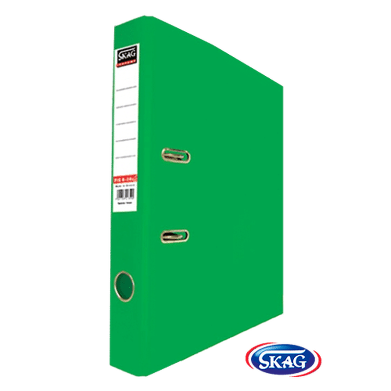 Skag premium box file a4 pvc 4cm narrow green 4/32, , medium-null