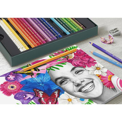 Faber-castell polychromos colour pencil + pitt graphite matt pencil - set of 38 with accessories, , medium