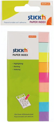 Stick n index 50x12mm,450sheets/9pads/pack, , medium