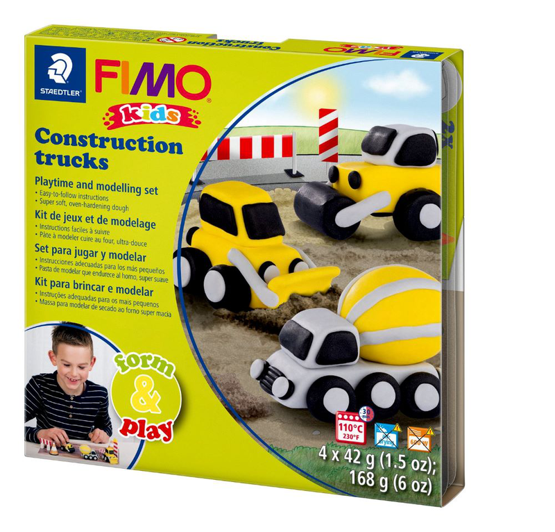 Construction trucks fimo® kids 8034 oven-bake modelling clay, , medium image number null