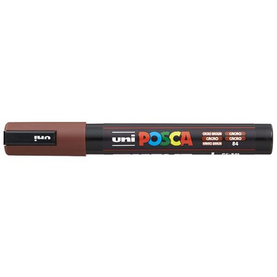 Uni posca bullet tip paint marker pc-5m 1.8-2.5mm cacao brown, , medium