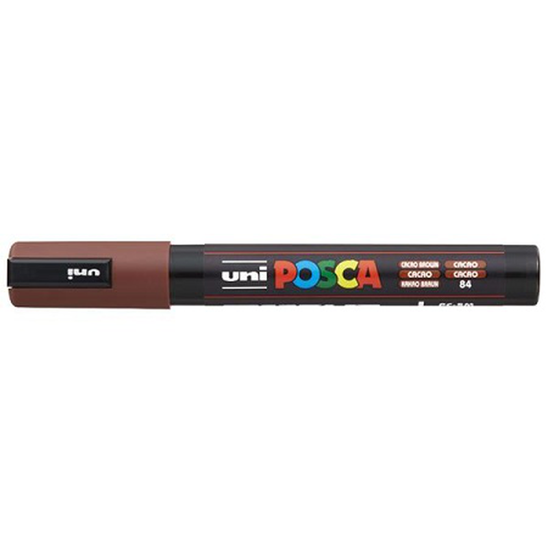 Uni posca bullet tip paint marker pc-5m 1.8-2.5mm cacao brown, , medium-null