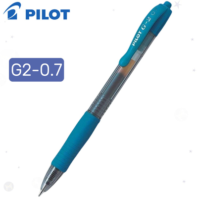 Στυλο pilot g2-0.7 - gel ink roller - medium tip (0.7mm) pilot pen g2 07, Light Blue, medium