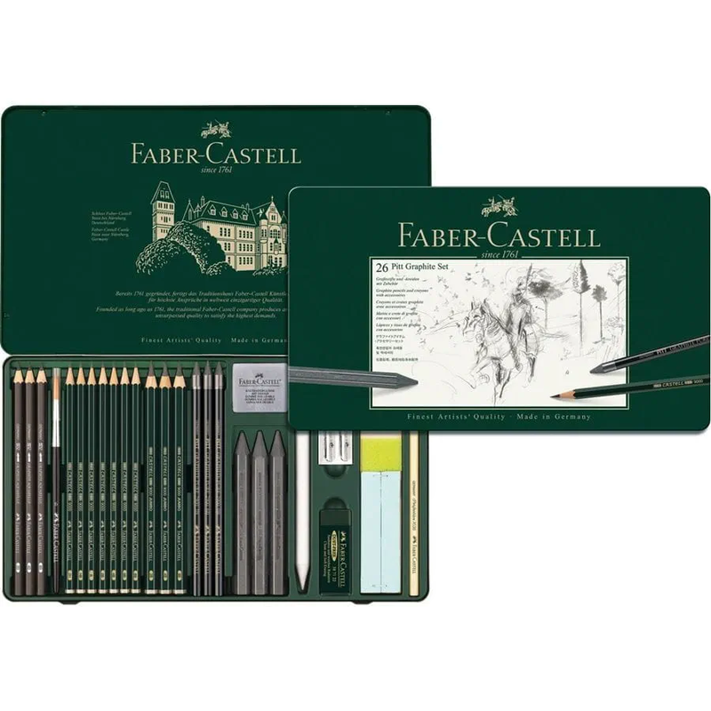 Product image: Faber castell pitt graphite set tin of 26, , medium-null