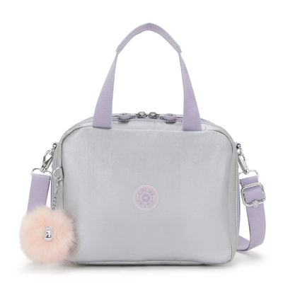 Kipling miyo silver glow met, , medium