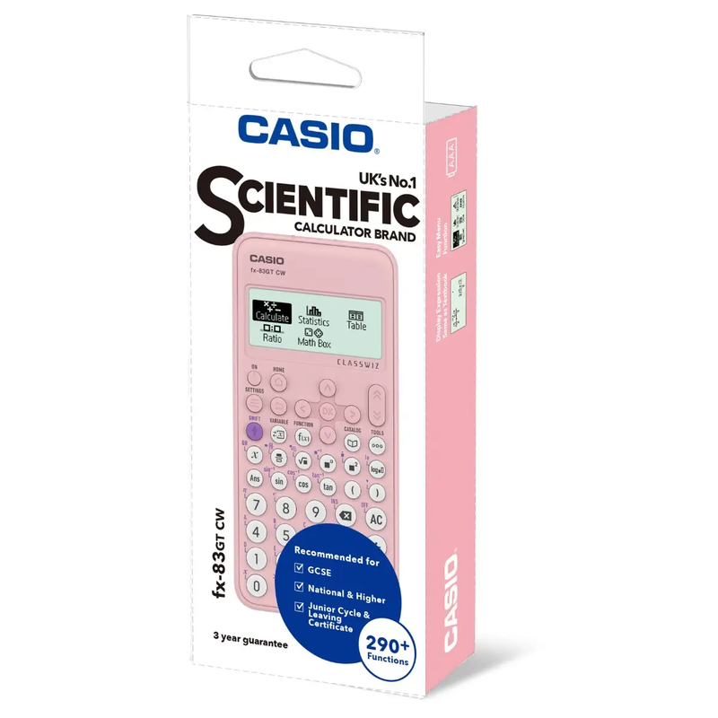 Casio scientific calculator fx-83gt cw pink, , medium-null